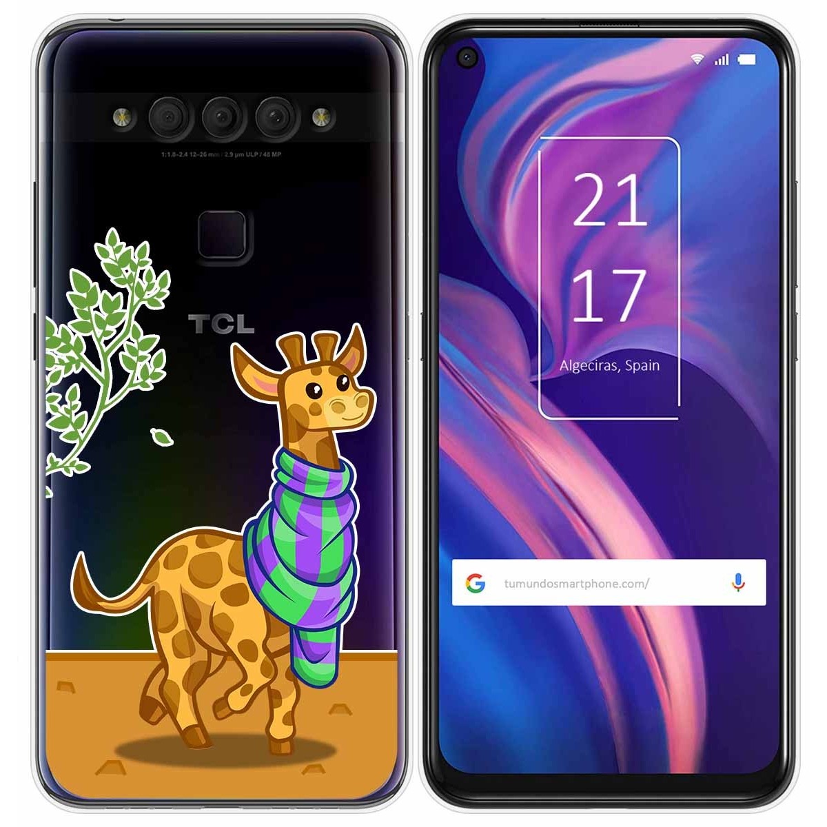Funda Gel Transparente para TCL Plex diseño Jirafa Dibujos