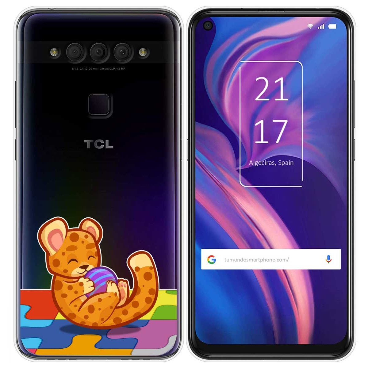 Funda Gel Transparente para TCL Plex diseño Leopardo Dibujos