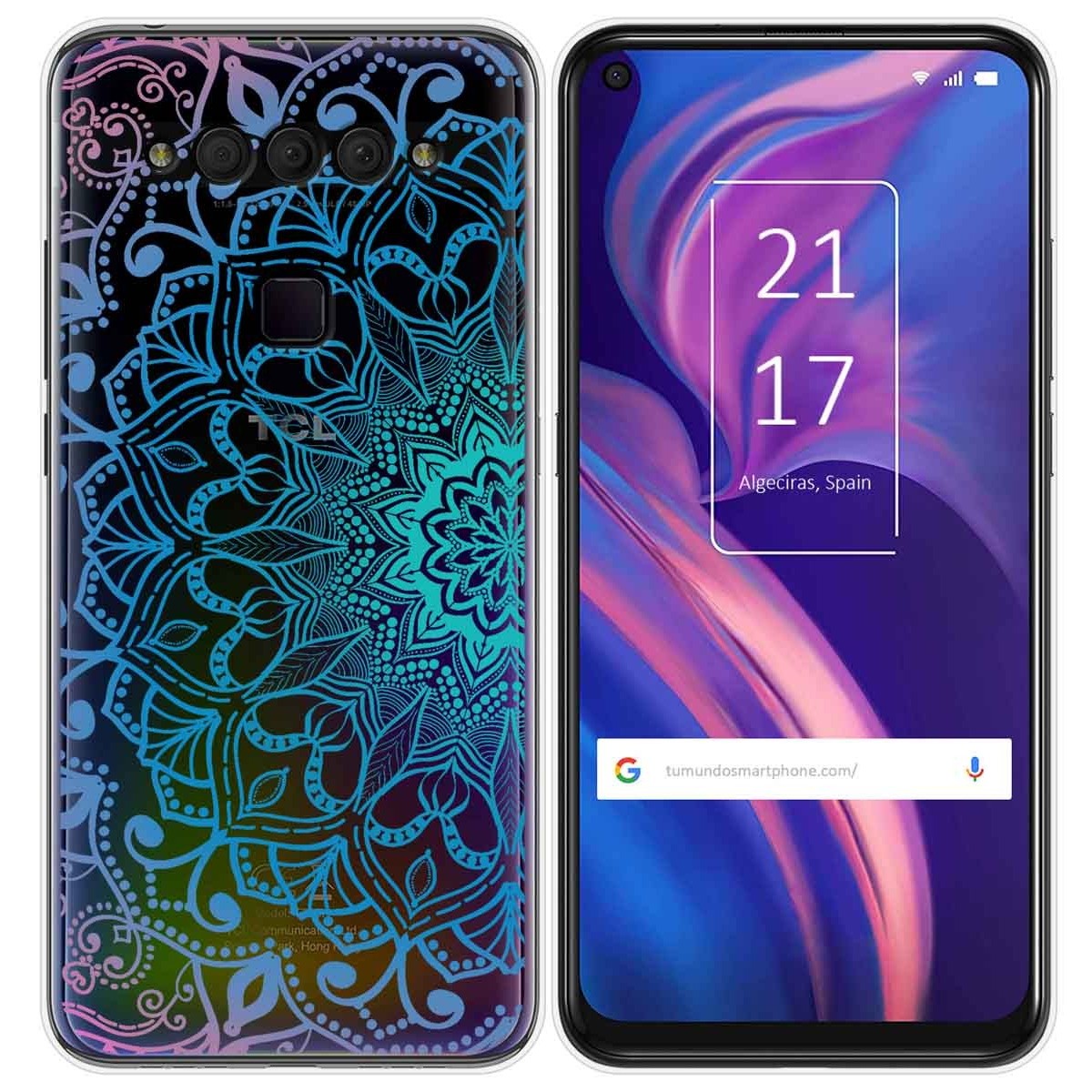 Funda Gel Transparente para TCL Plex diseño Mandala Dibujos