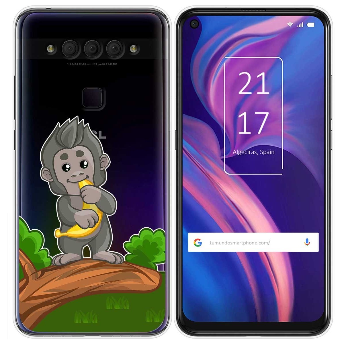 Funda Gel Transparente para TCL Plex diseño Mono Dibujos