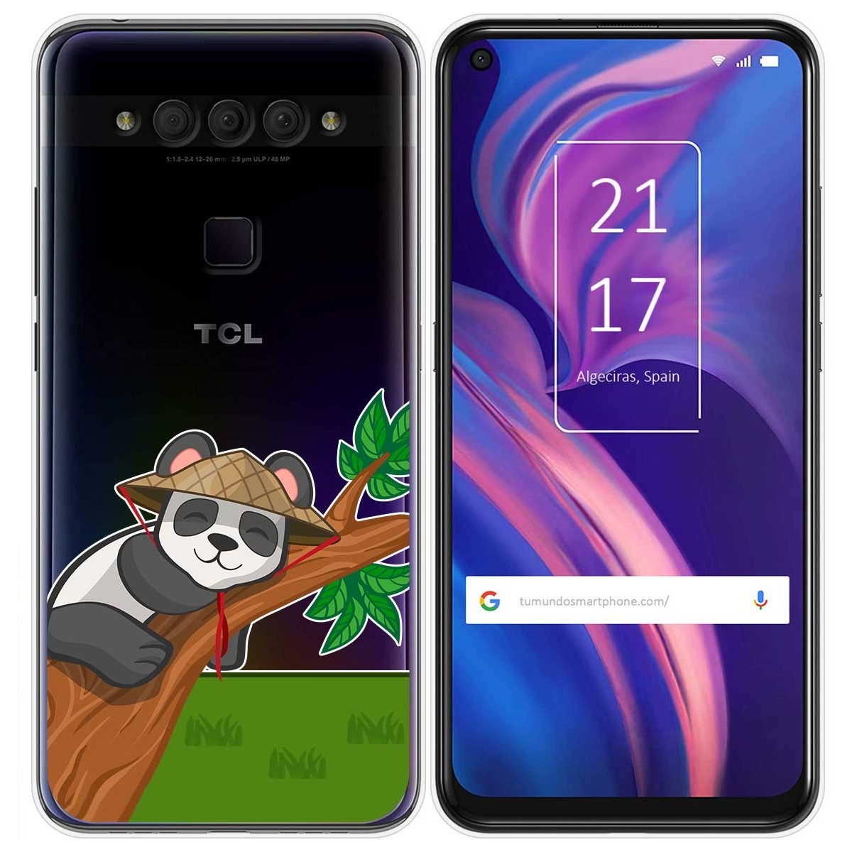 Funda Gel Transparente para TCL Plex diseño Panda Dibujos