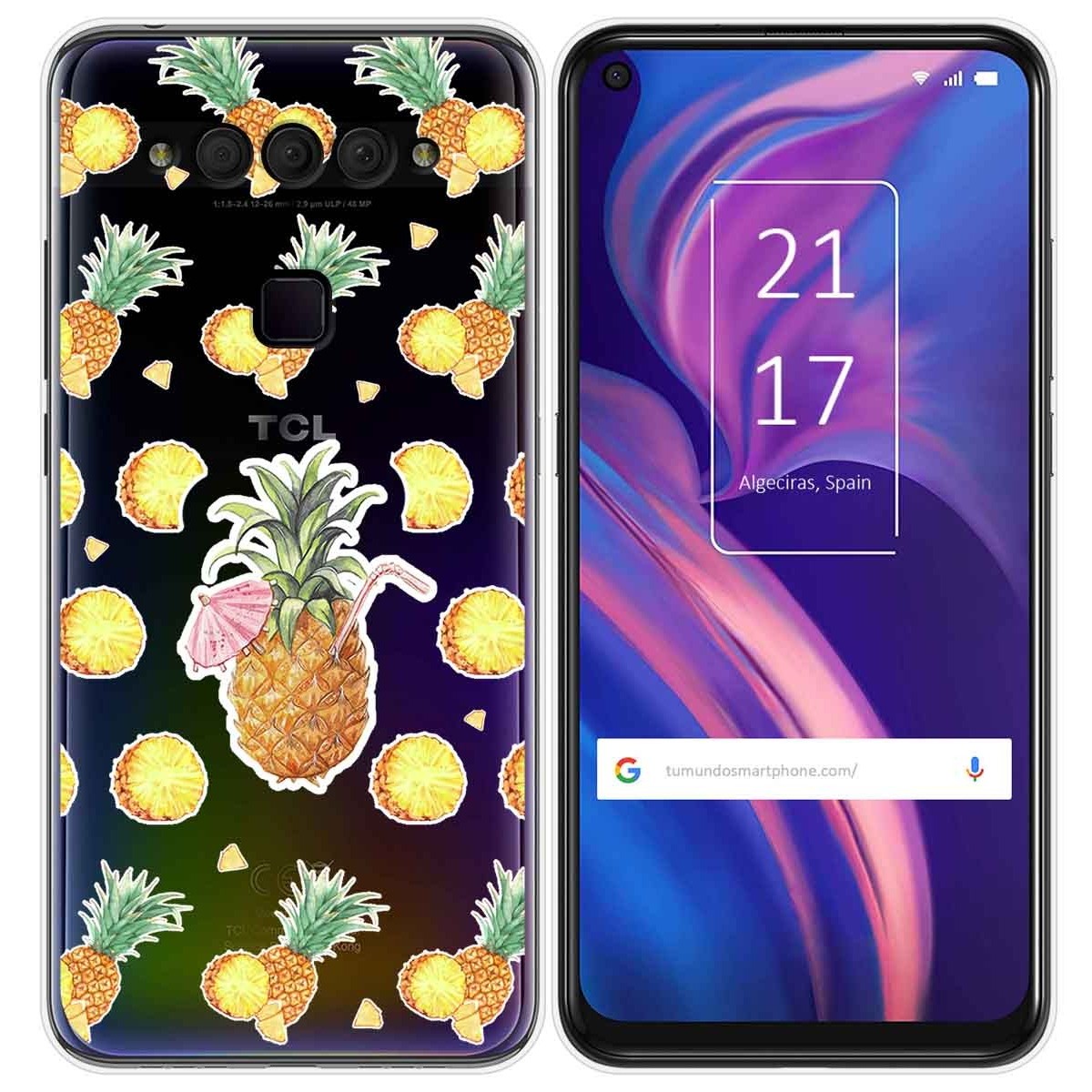 Funda Gel Transparente para TCL Plex diseño Piña Dibujos