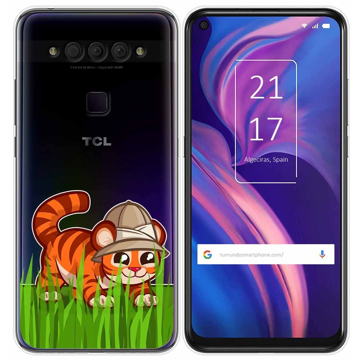 Funda Gel Transparente para TCL Plex diseño Tigre Dibujos