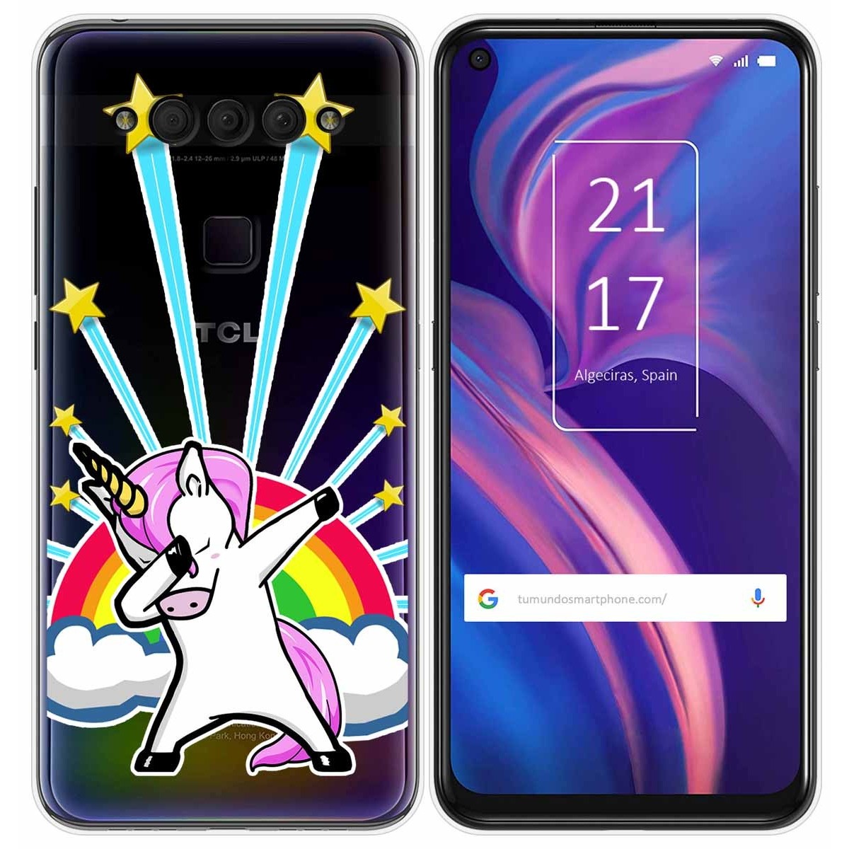Funda Gel Transparente para TCL Plex diseño Unicornio Dibujos
