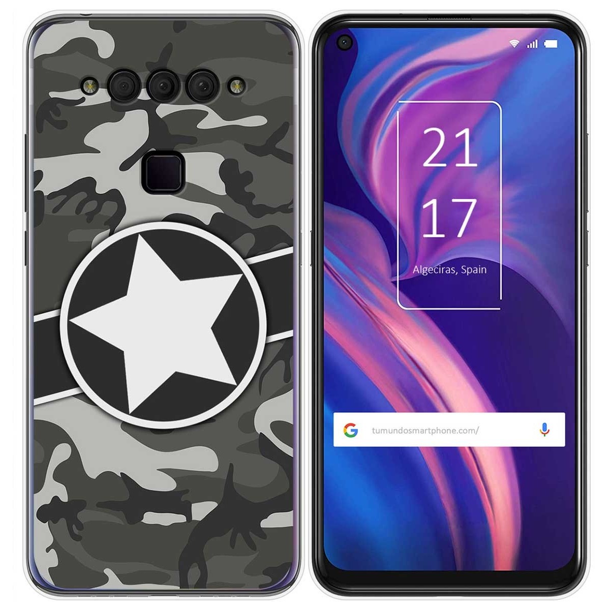 Funda Gel Tpu para TCL Plex diseño Camuflaje 02 Dibujos