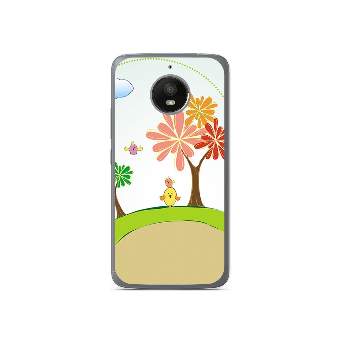 Funda Gel Tpu para Motorola Moto E4 Plus Diseño Primavera Dibujos