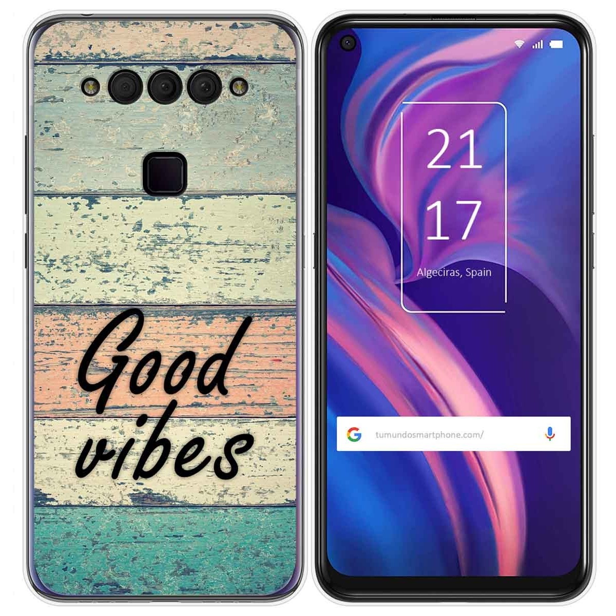 Funda Gel Tpu para TCL Plex diseño Madera 01 Dibujos