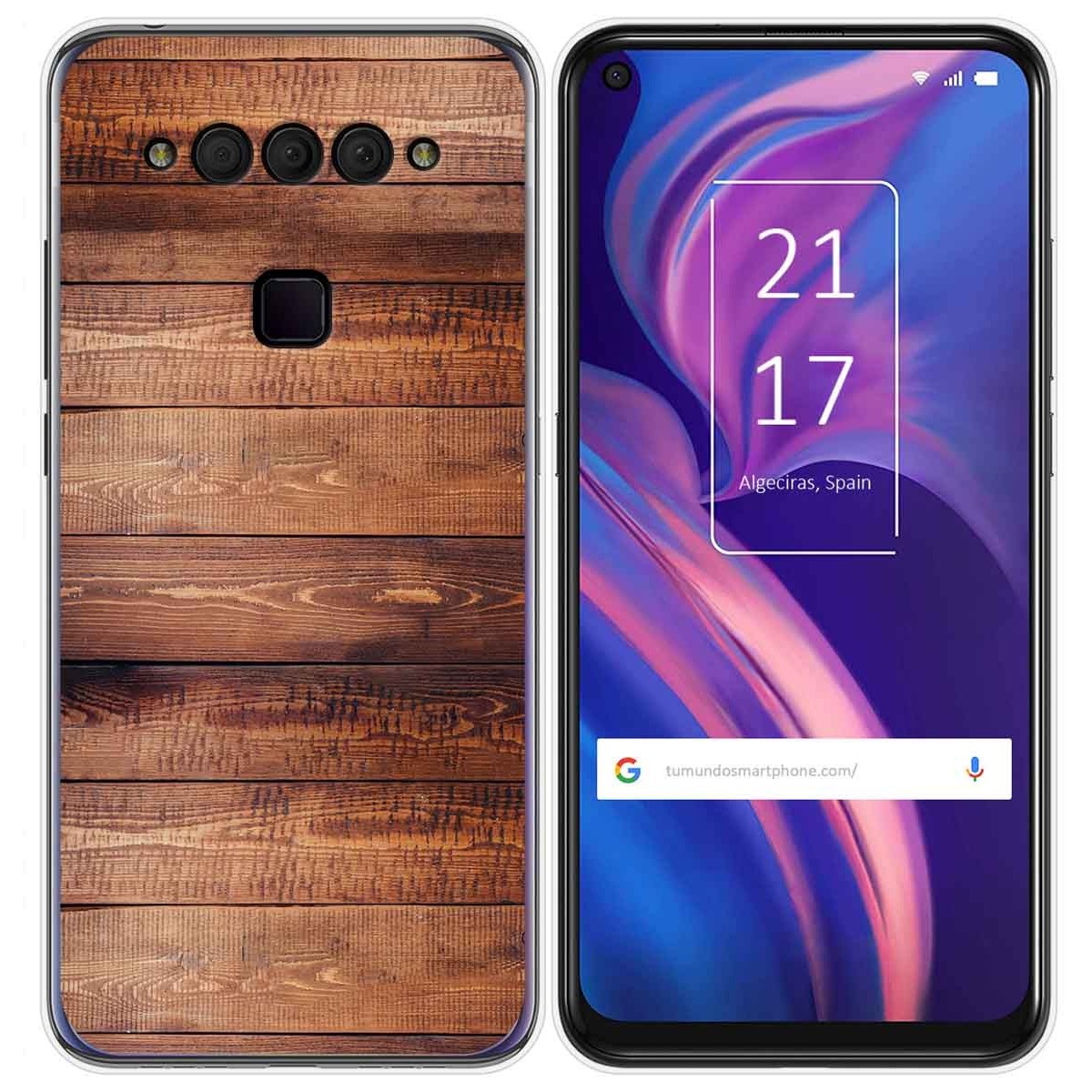 Funda Gel Tpu para TCL Plex diseño Madera 02 Dibujos