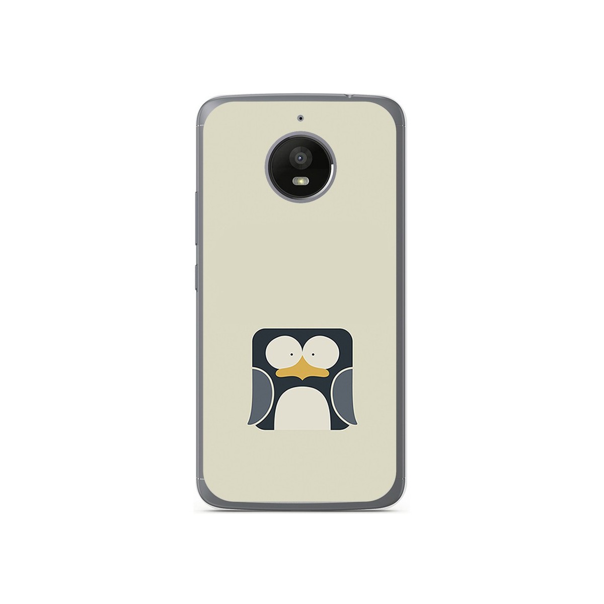 Funda Gel Tpu para Motorola Moto E4 Plus Diseño Pingüino Dibujos
