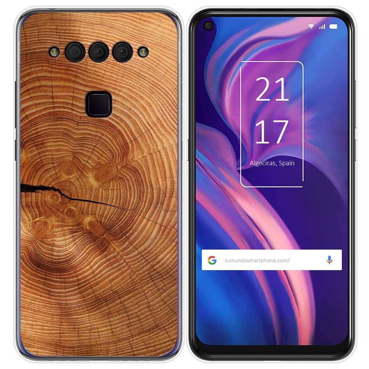 Funda Gel Tpu para TCL Plex diseño Madera 04 Dibujos