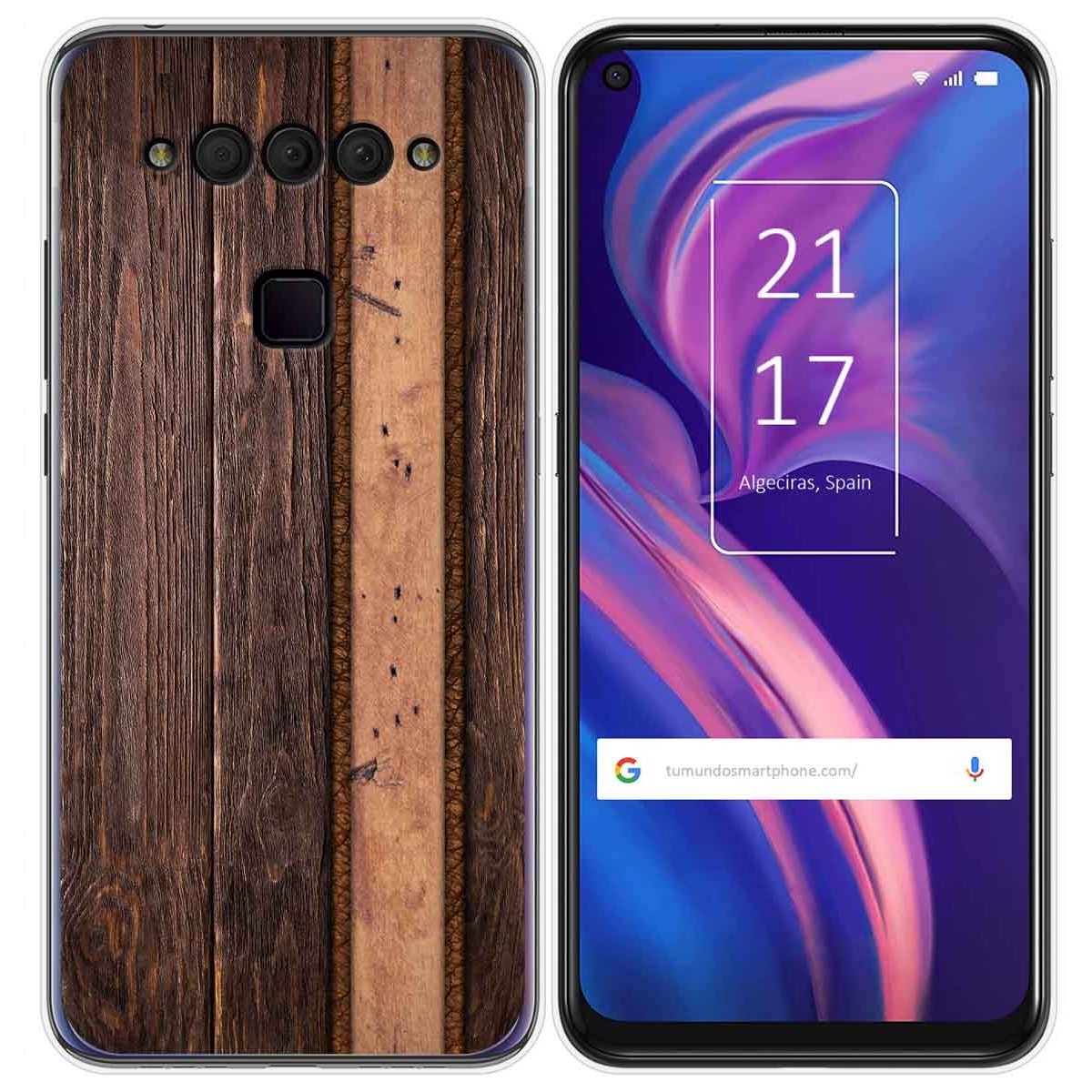 Funda Gel Tpu para TCL Plex diseño Madera 05 Dibujos