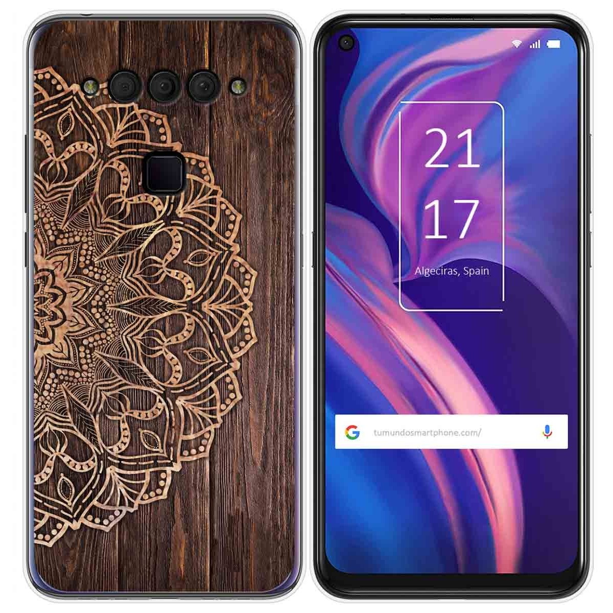 Funda Gel Tpu para TCL Plex diseño Madera 06 Dibujos