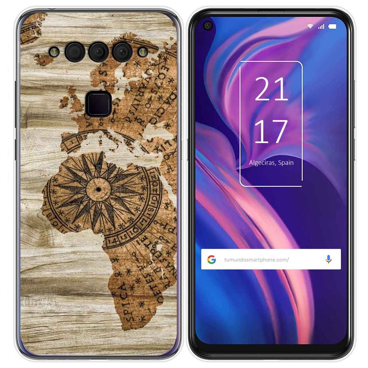 Funda Gel Tpu para TCL Plex diseño Madera 07 Dibujos