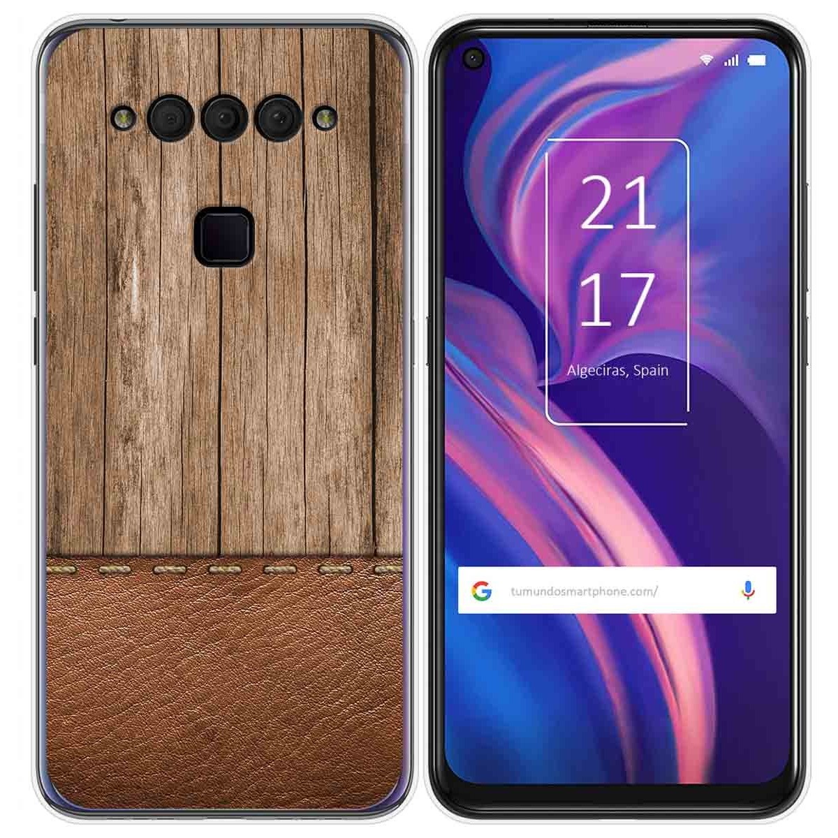 Funda Gel Tpu para TCL Plex diseño Madera 09 Dibujos