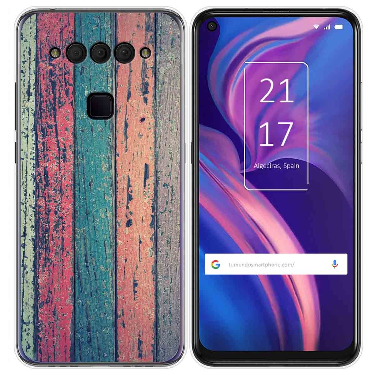 Funda Gel Tpu para TCL Plex diseño Madera 10 Dibujos