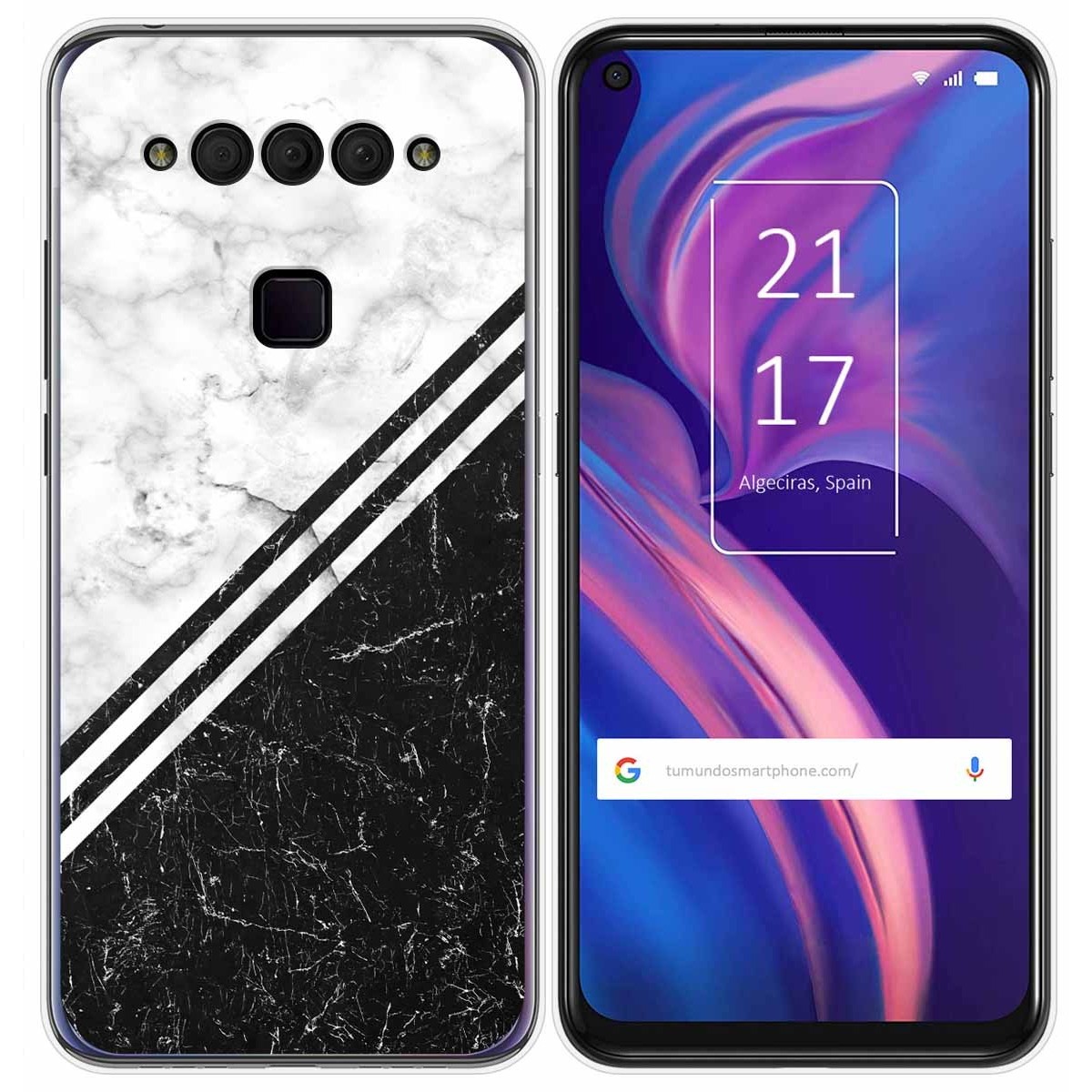 Funda Gel Tpu para TCL Plex diseño Mármol 01 Dibujos