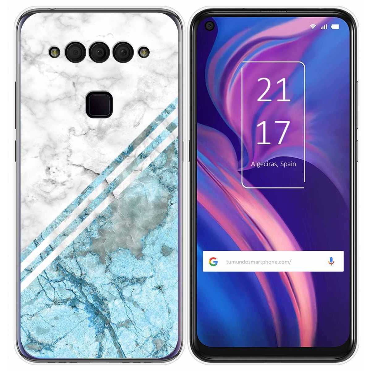 Funda Gel Tpu para TCL Plex diseño Mármol 02 Dibujos