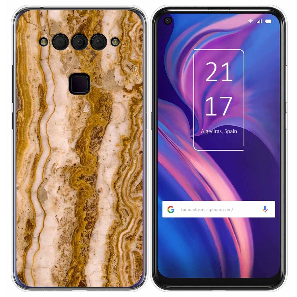 Funda Gel Tpu para TCL Plex diseño Mármol 10 Dibujos