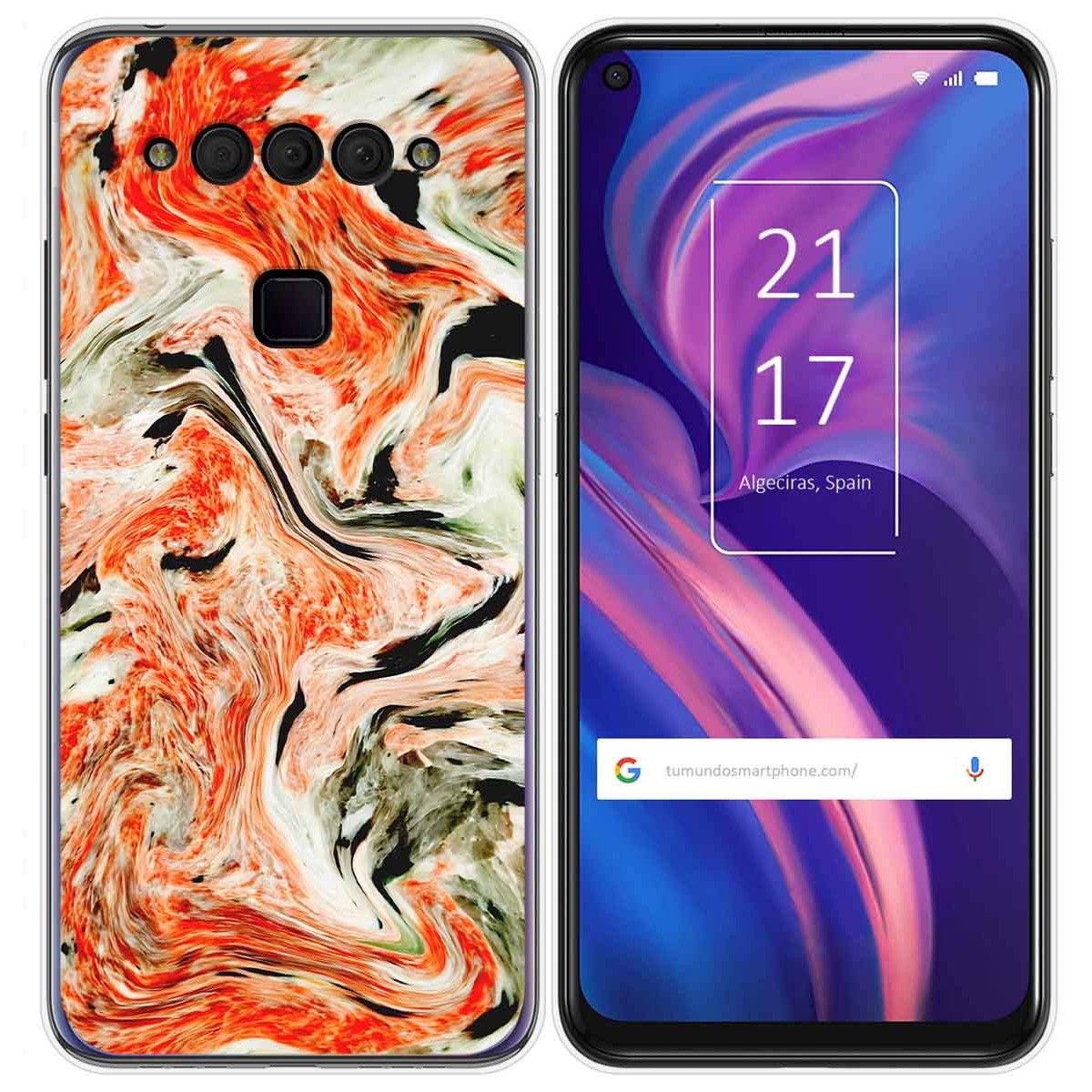 Funda Gel Tpu para TCL Plex diseño Mármol 12 Dibujos