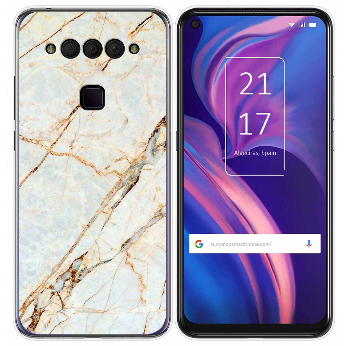 Funda Gel Tpu para TCL Plex diseño Mármol 13 Dibujos
