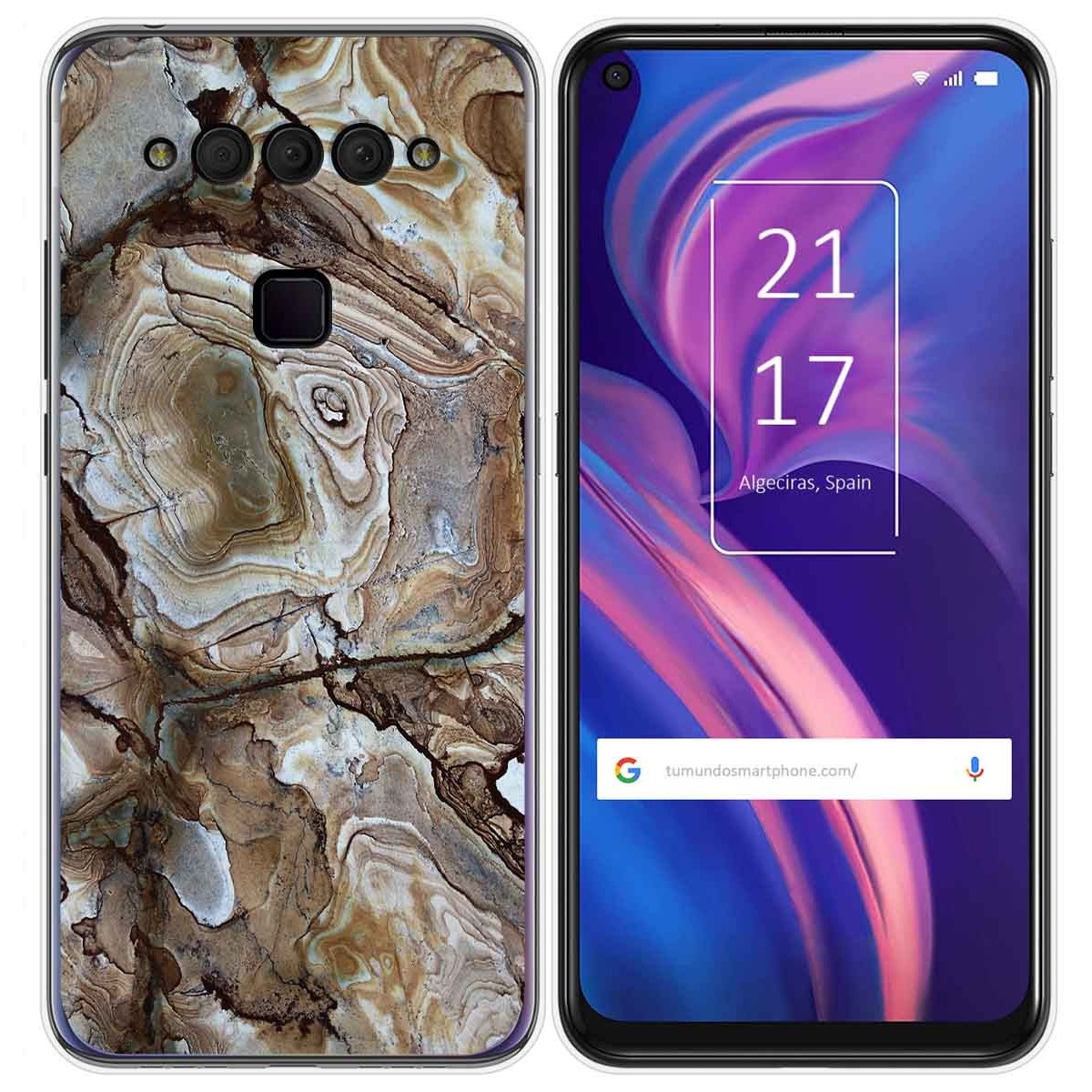 Funda Gel Tpu para TCL Plex diseño Mármol 14 Dibujos