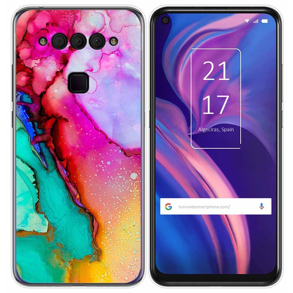 Funda Gel Tpu para TCL Plex diseño Mármol 15 Dibujos