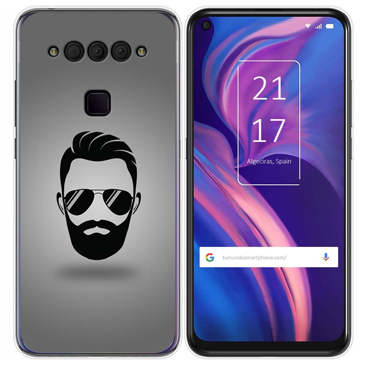 Funda Gel Tpu para TCL Plex diseño Barba Dibujos