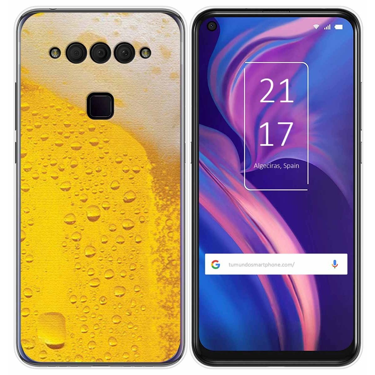 Funda Gel Tpu para TCL Plex diseño Cerveza Dibujos