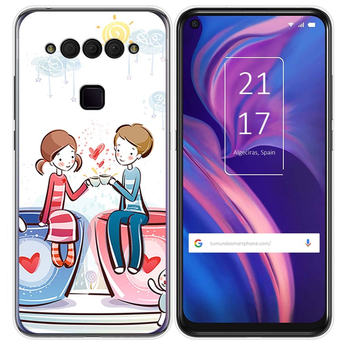 Funda Gel Tpu para TCL Plex diseño Café Dibujos