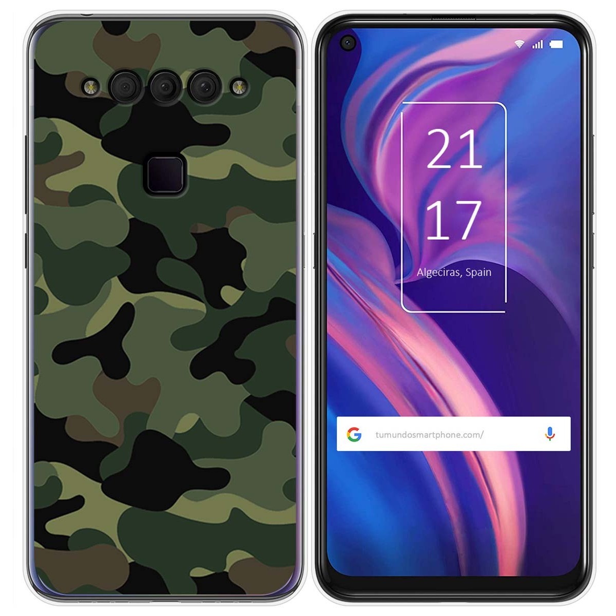 Funda Gel Tpu para TCL Plex diseño Camuflaje Dibujos
