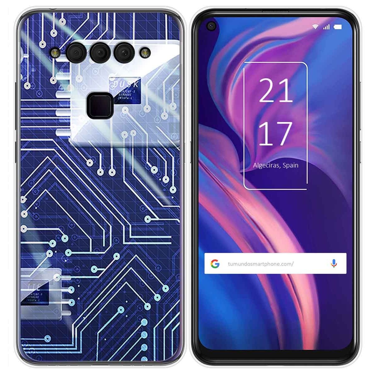 Funda Gel Tpu para TCL Plex diseño Circuito Dibujos