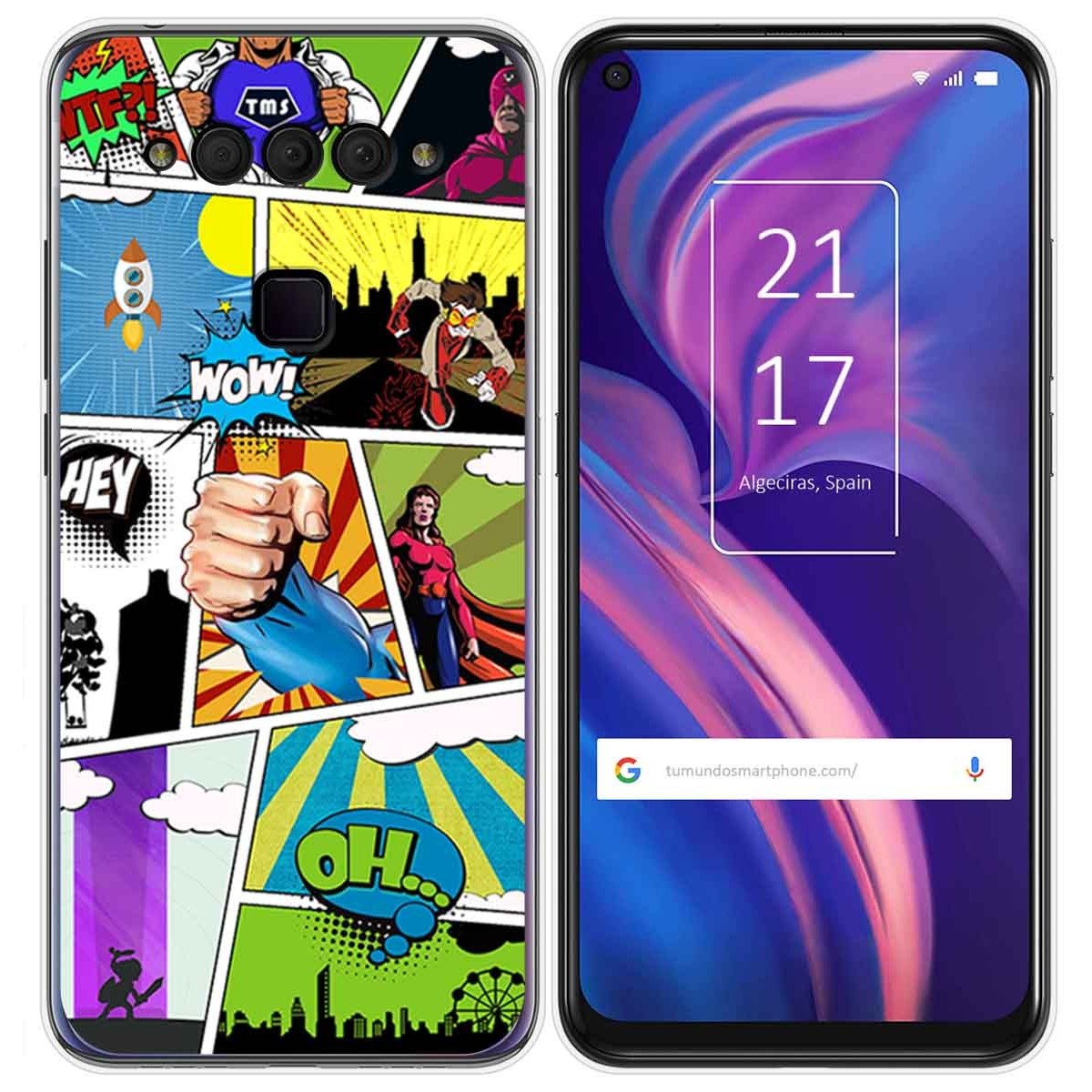 Funda Gel Tpu para TCL Plex diseño Comic Dibujos