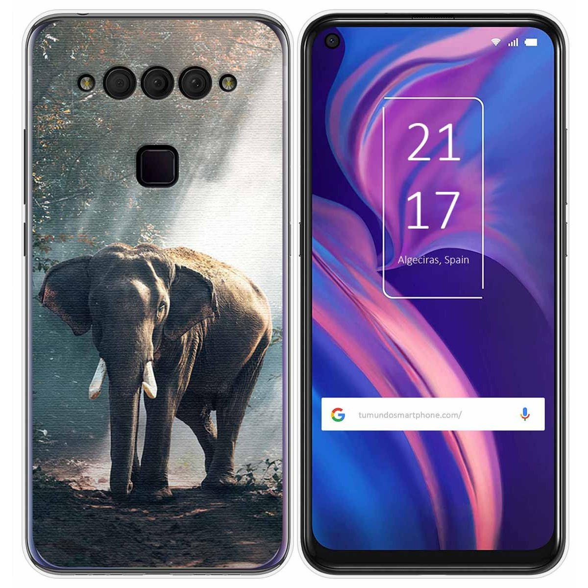 Funda Gel Tpu para TCL Plex diseño Elefante Dibujos