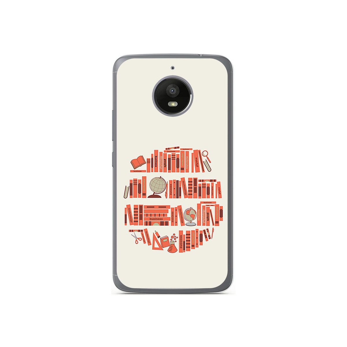 Funda Gel Tpu para Motorola Moto E4 Plus Diseño Mundo Libro Dibujos