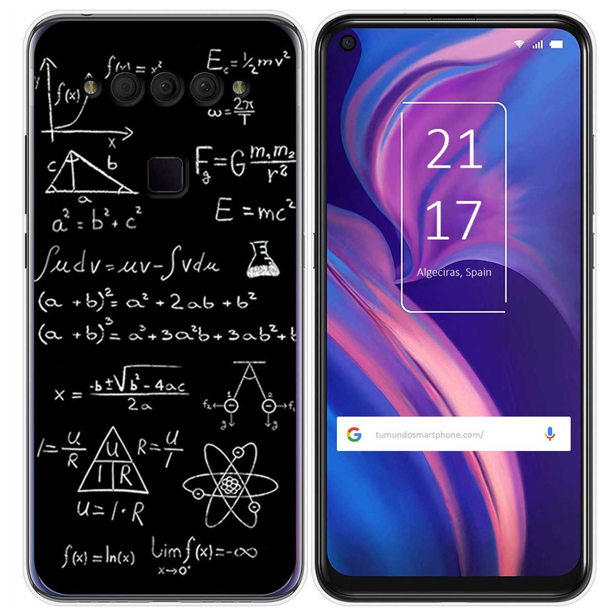 Funda Gel Tpu para TCL Plex diseño Formulas Dibujos