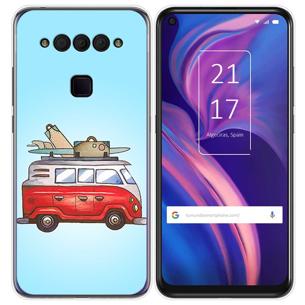 Funda Gel Tpu para TCL Plex diseño Furgoneta Dibujos