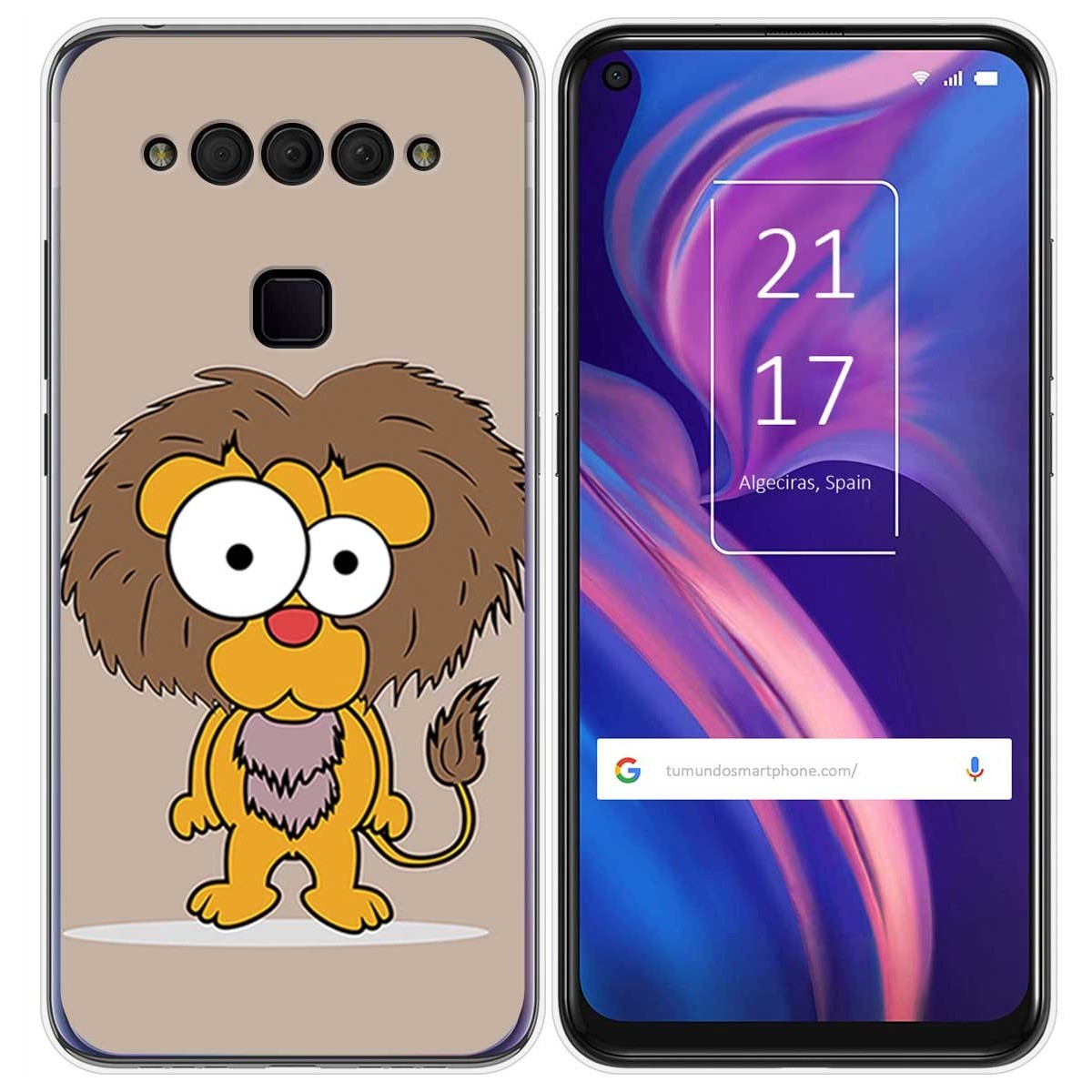 Funda Gel Tpu para TCL Plex diseño Leon Dibujos