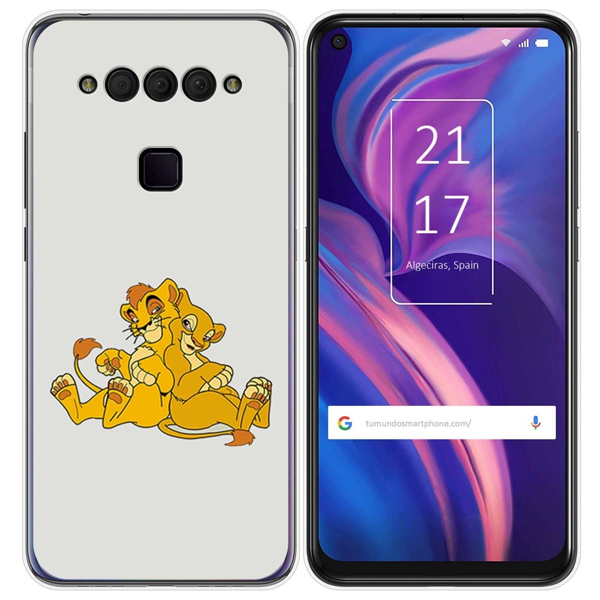 Funda Gel Tpu para TCL Plex diseño Leones Dibujos
