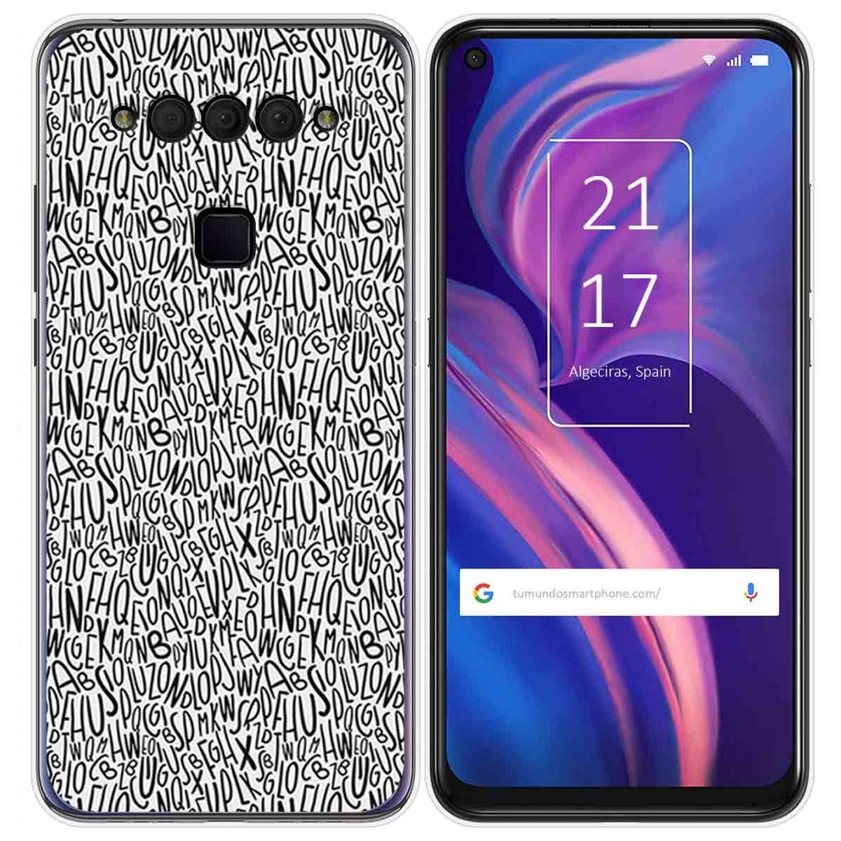 Funda Gel Tpu para TCL Plex diseño Letras Dibujos