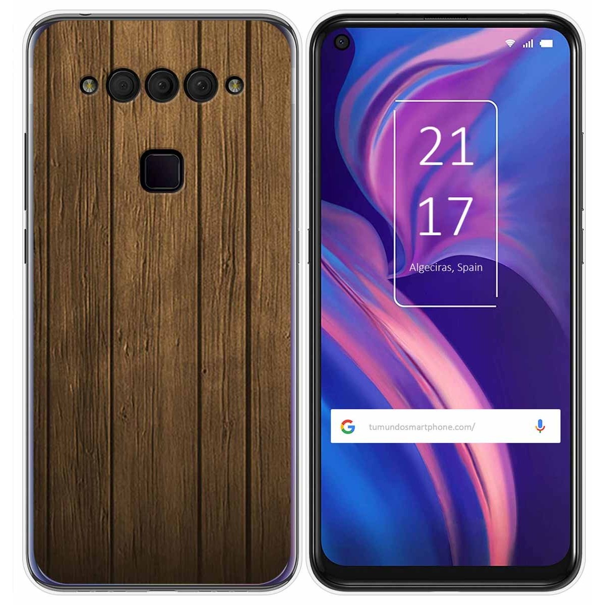 Funda Gel Tpu para TCL Plex diseño Madera Dibujos