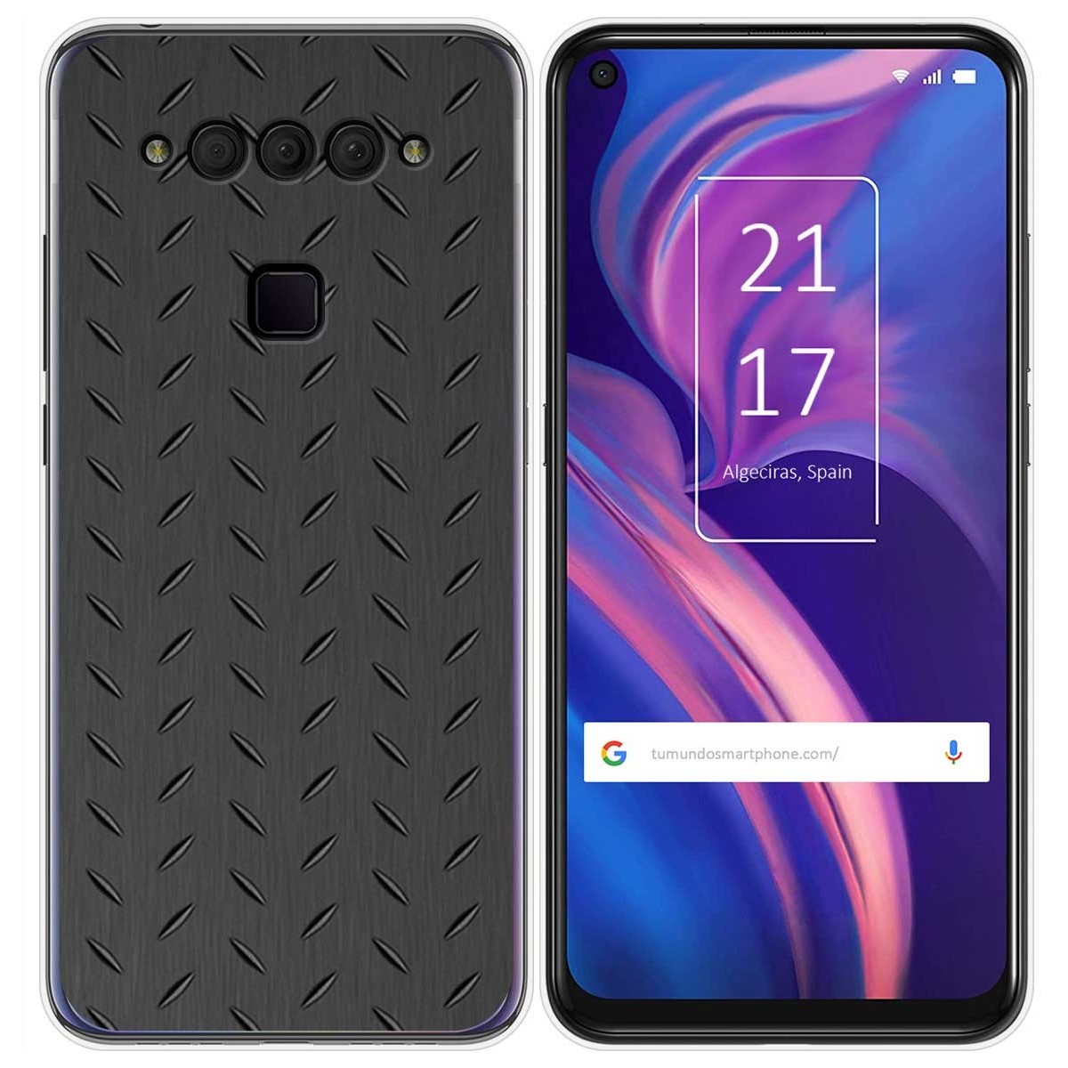 Funda Gel Tpu para TCL Plex diseño Metal Dibujos