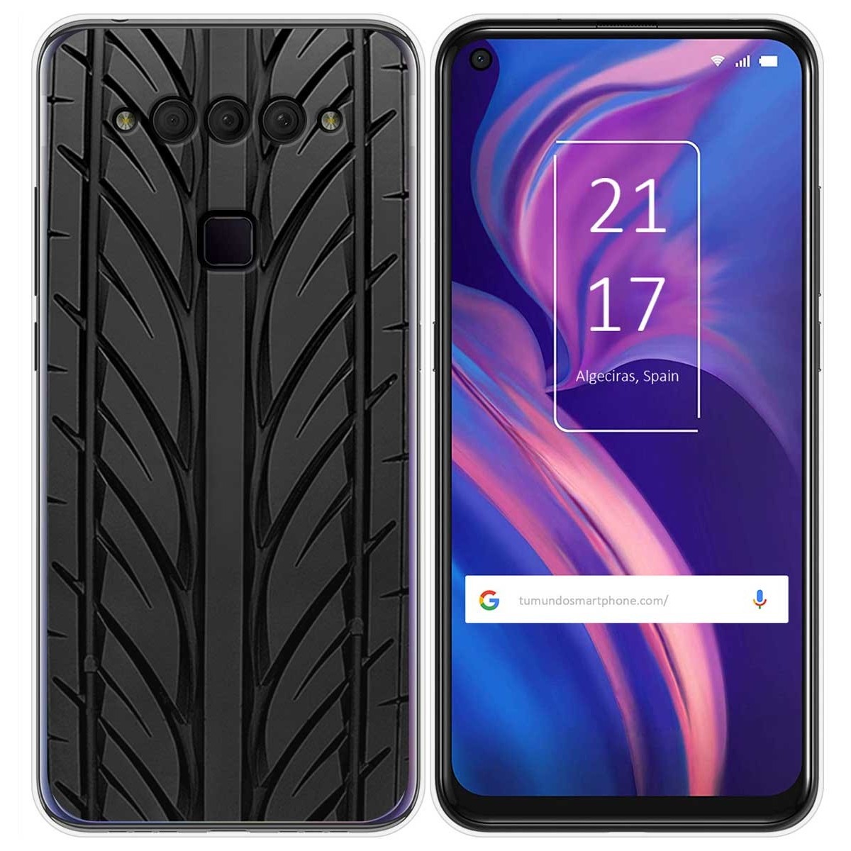 Funda Gel Tpu para TCL Plex diseño Neumatico Dibujos