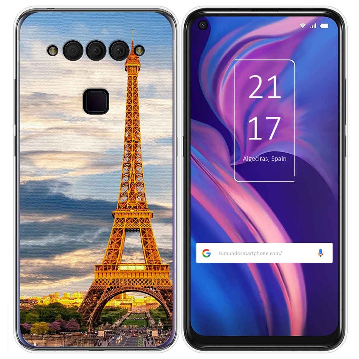 Funda Gel Tpu para TCL Plex diseño Paris Dibujos