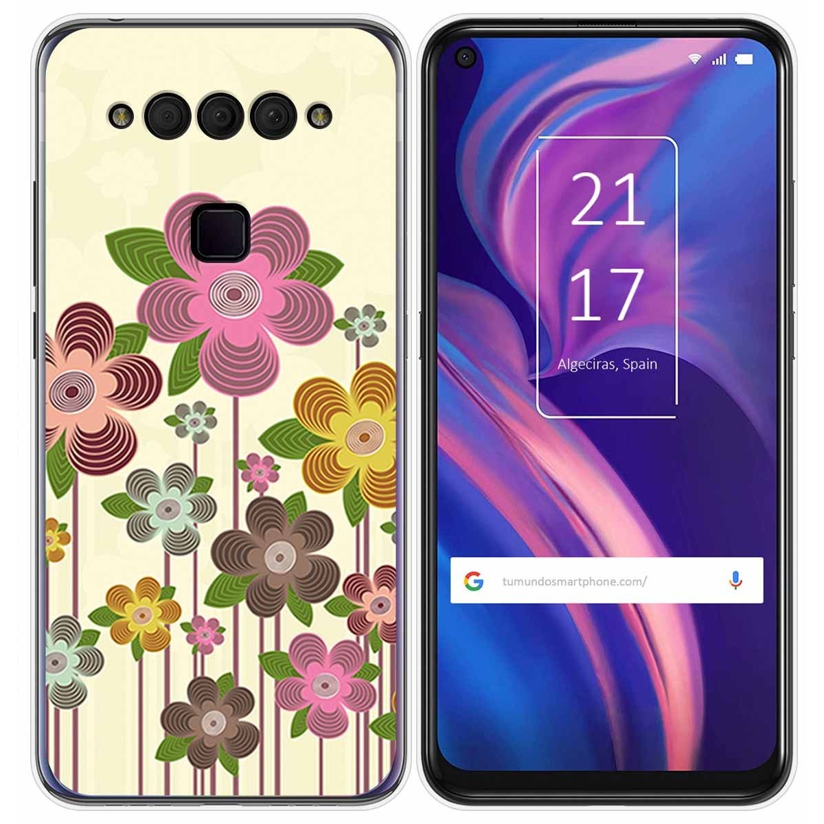 Funda Gel Tpu para TCL Plex diseño Primavera En Flor Dibujos