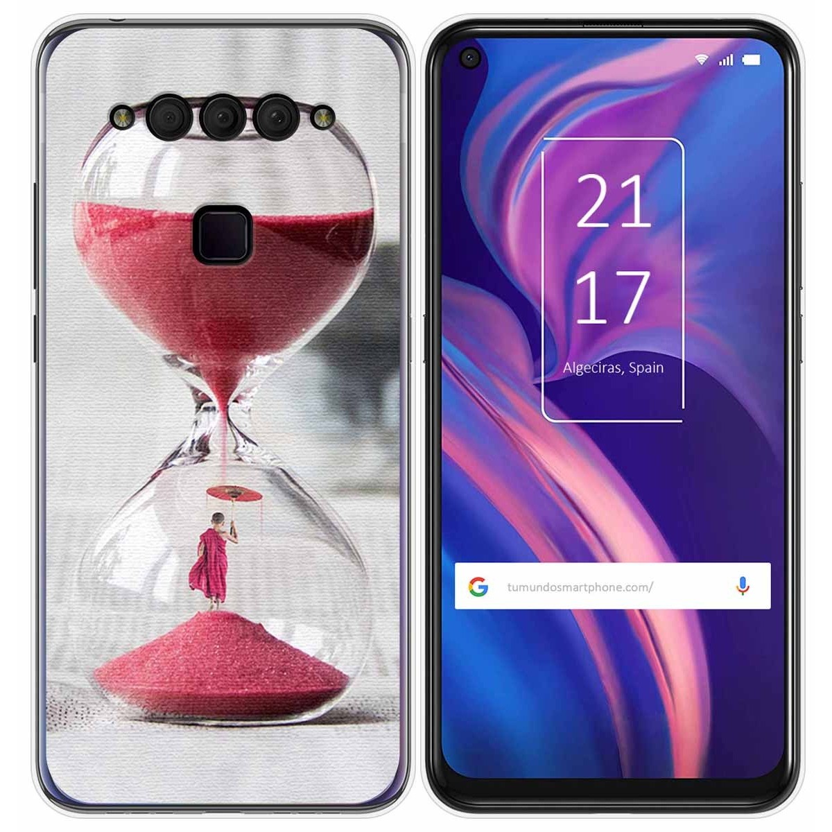Funda Gel Tpu para TCL Plex diseño Reloj Dibujos