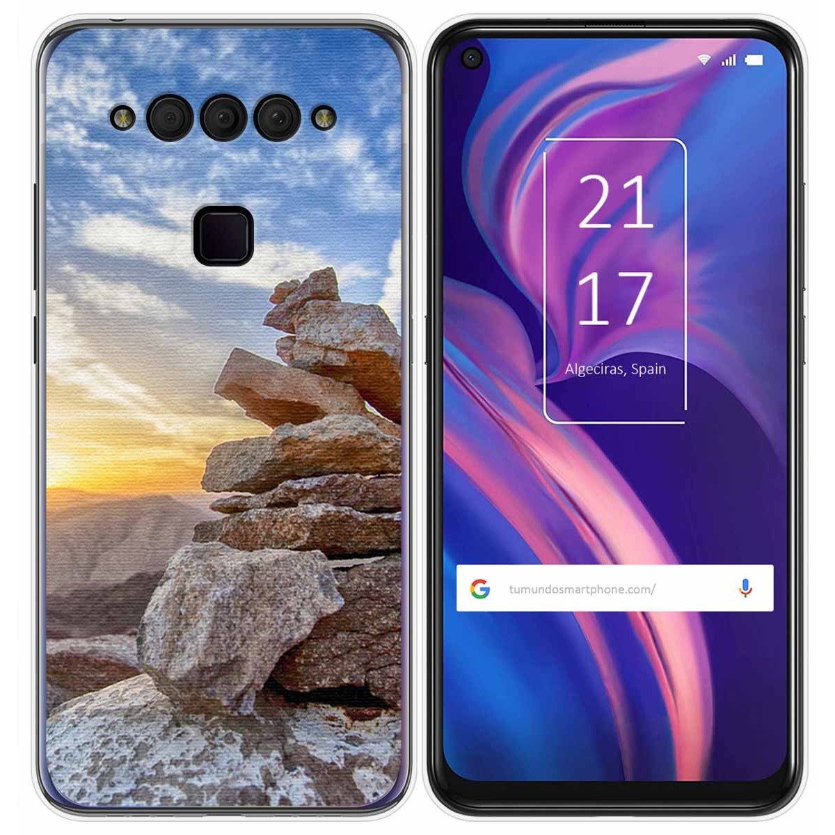 Funda Gel Tpu para TCL Plex diseño Sunset Dibujos