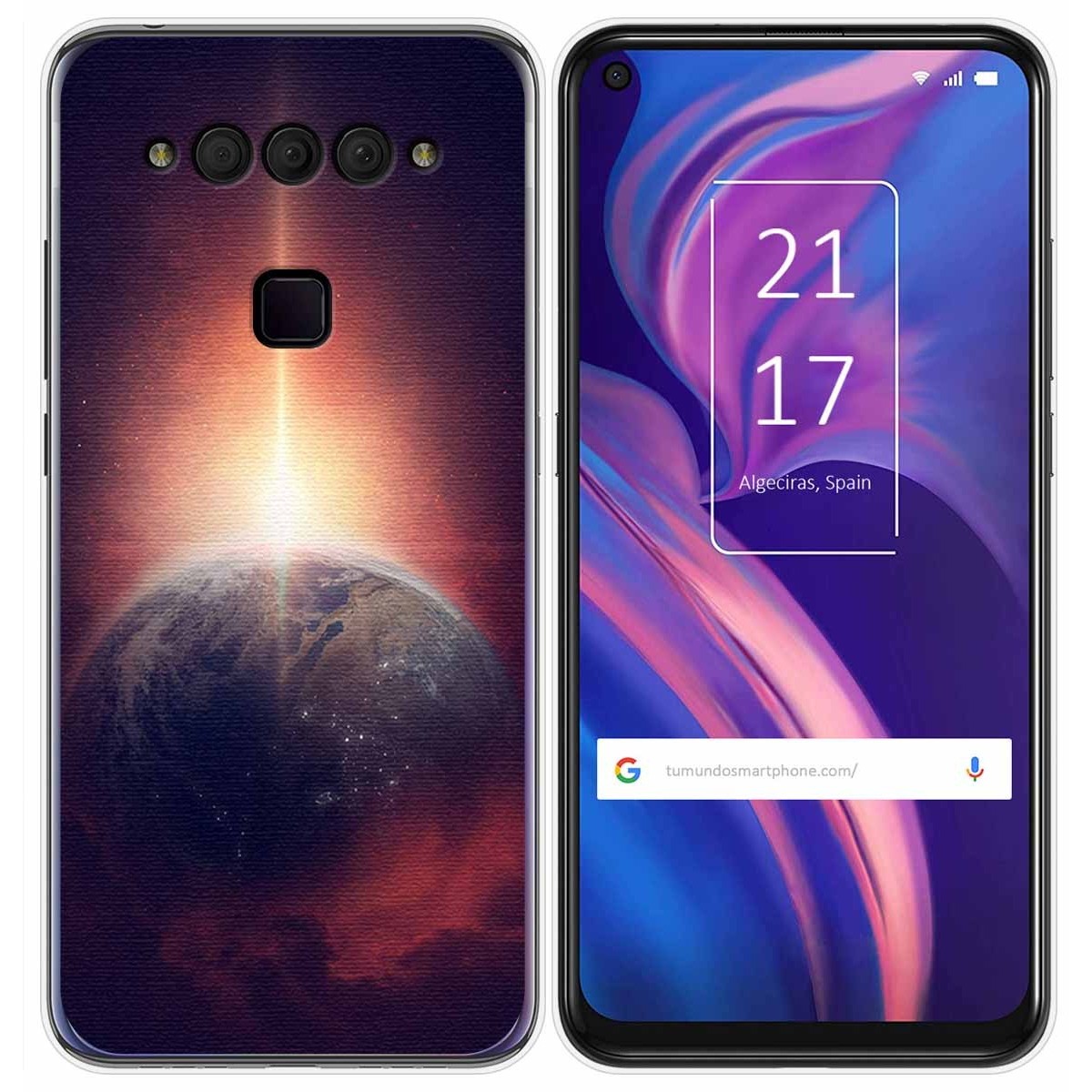 Funda Gel Tpu para TCL Plex diseño Tierra Dibujos