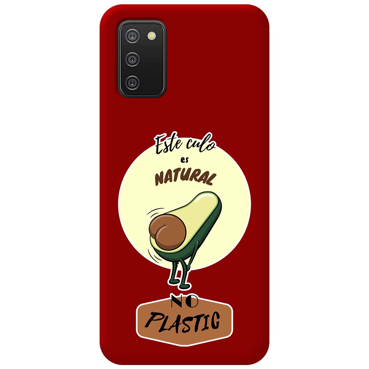 Funda Silicona Líquida Roja para Samsung Galaxy A02s diseño Culo Natural Dibujos