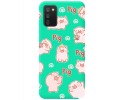 Funda Silicona Líquida Verde para Samsung Galaxy A02s diseño Cerdos Dibujos