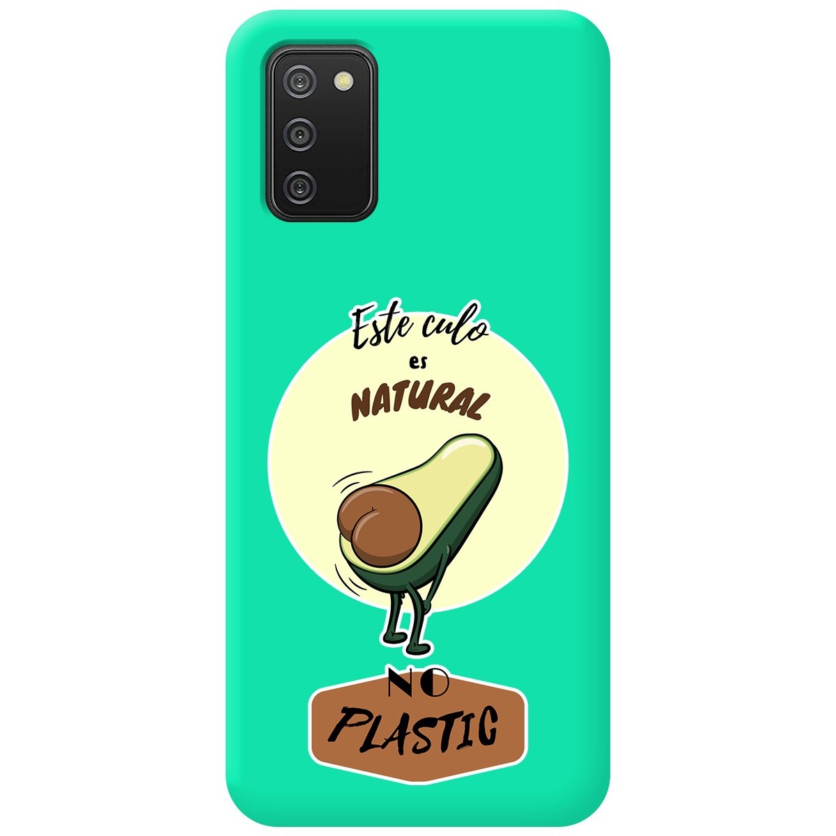 Funda Silicona Líquida Verde para Samsung Galaxy A02s diseño Culo Natural Dibujos